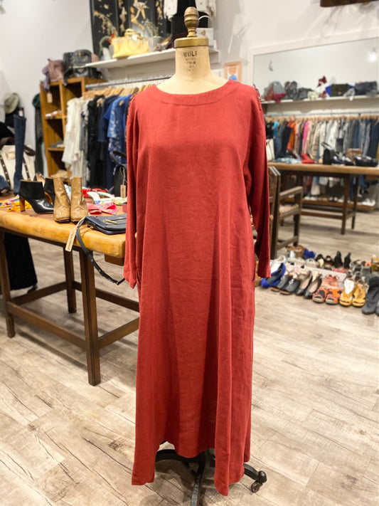 Eskandar Red Linen Dress, 1