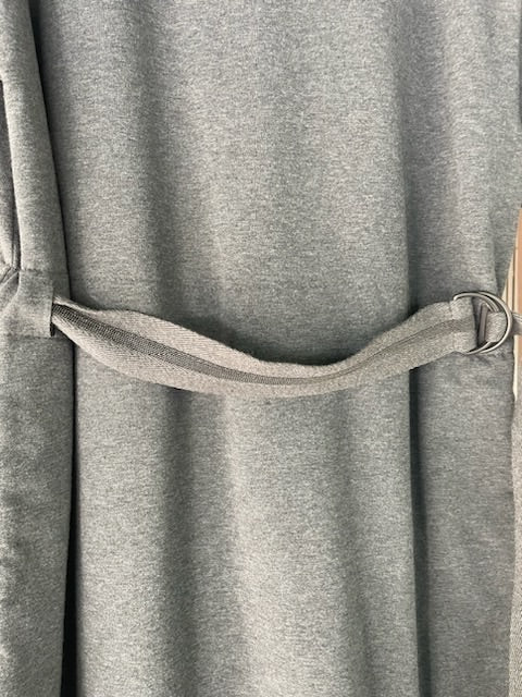 Brunello Cucinelli Grey Cotton Dress with Belt, Medium