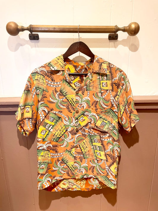 Hale Brown 40s ALOHA Shirt, XL