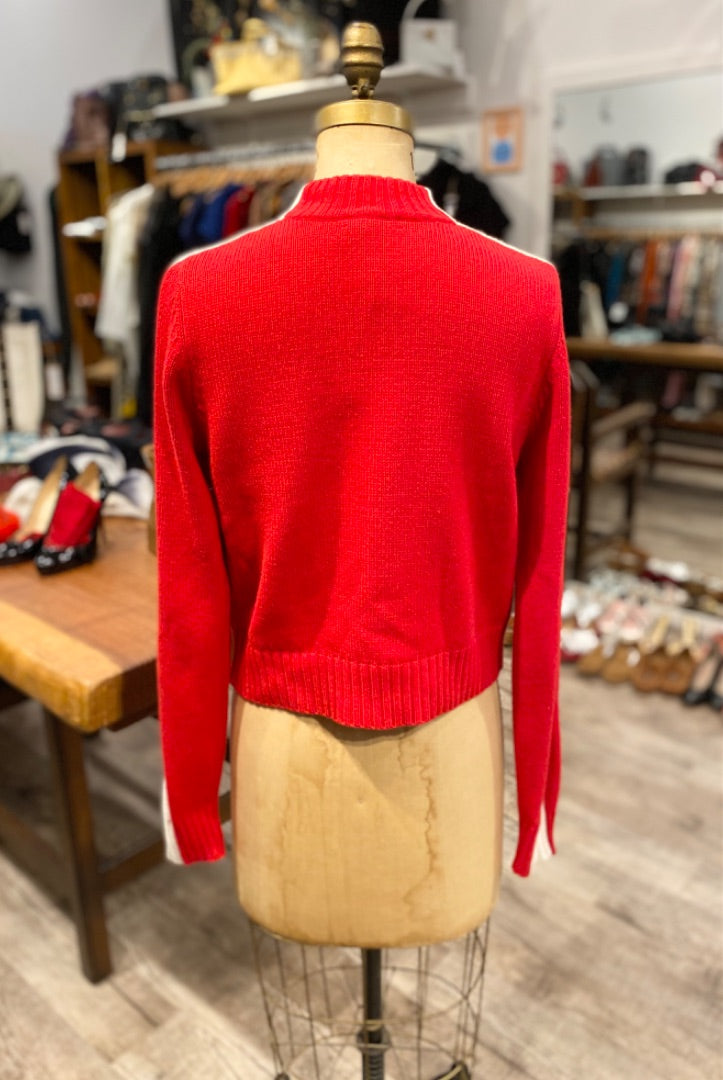 Bella Freud Red/White Sweater, Small