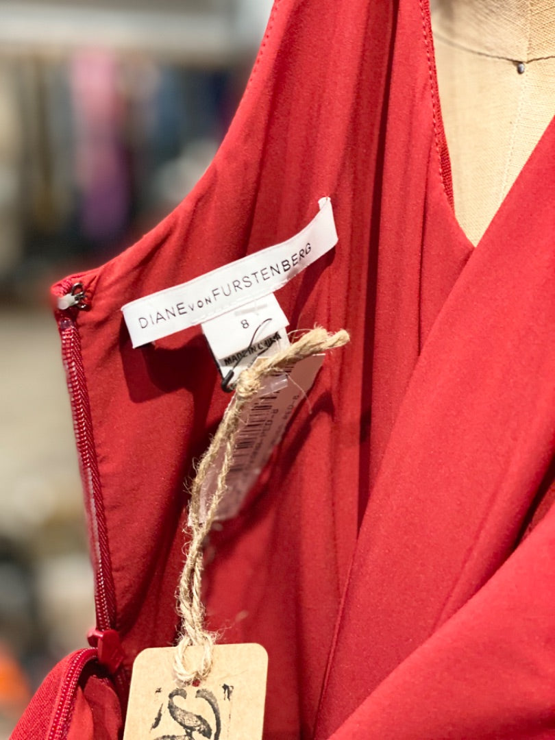 Diane Von Furstenberg Red Tank Dress, 8