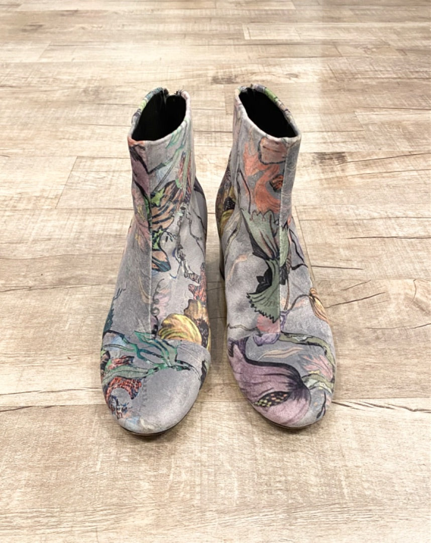 Rag & Bone Floral Floral Velvet Ankle Boots, 38