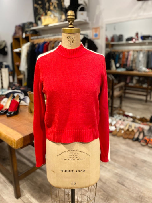 Bella Freud Red/White Sweater, Small