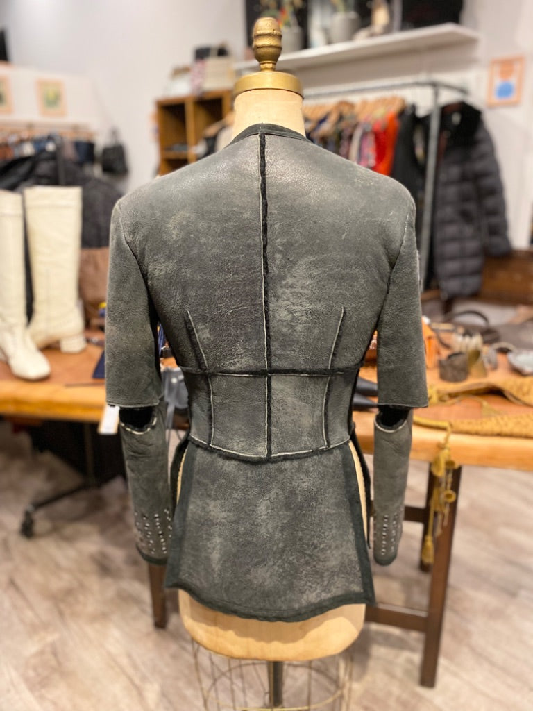 Thomas Wylde Leather Fur-Lined Jacket, 4