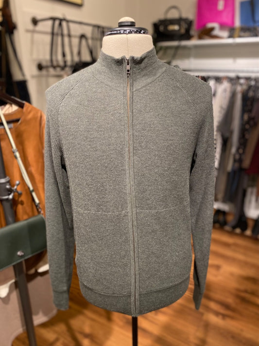 James Perse Green Zip Sweater, 1