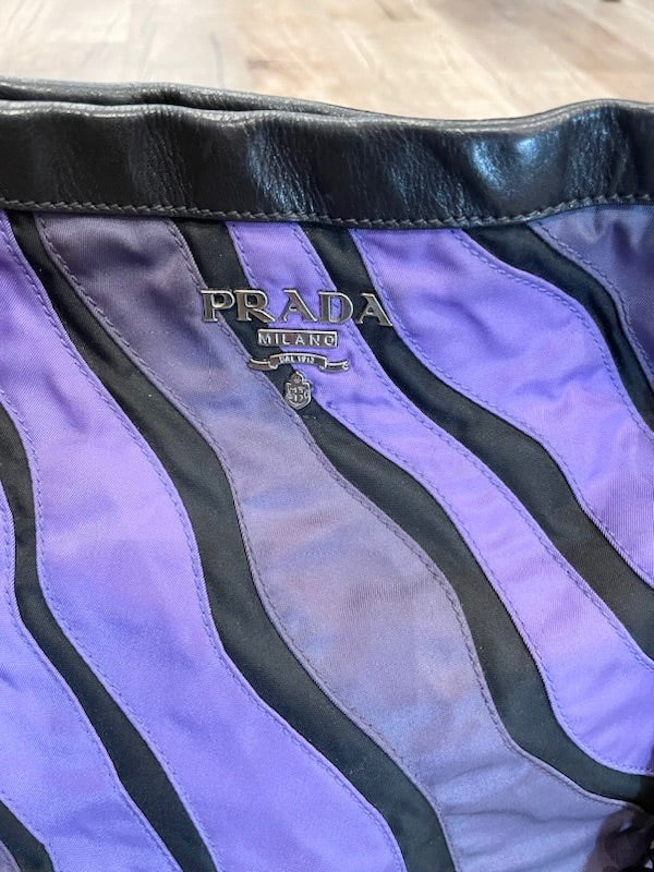 Prada Purple Nylon Swirl Bag, OS