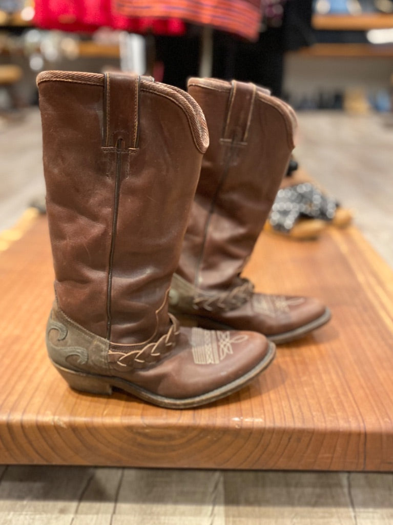 Golden Goose Brown Cowboy Boots, 7
