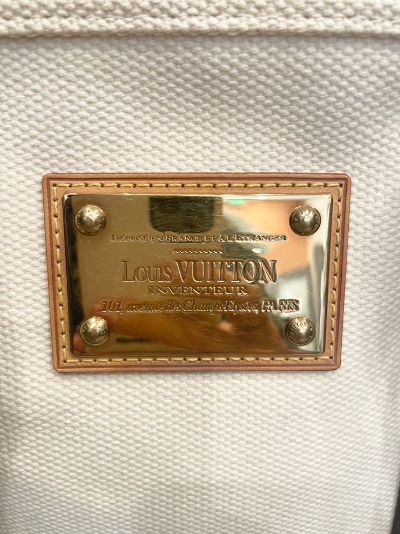 Louis Vuitton Cream Print Canvas Tote, Large