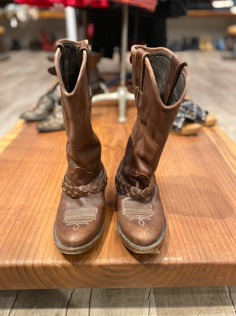 Golden Goose Brown Cowboy Boots, 7