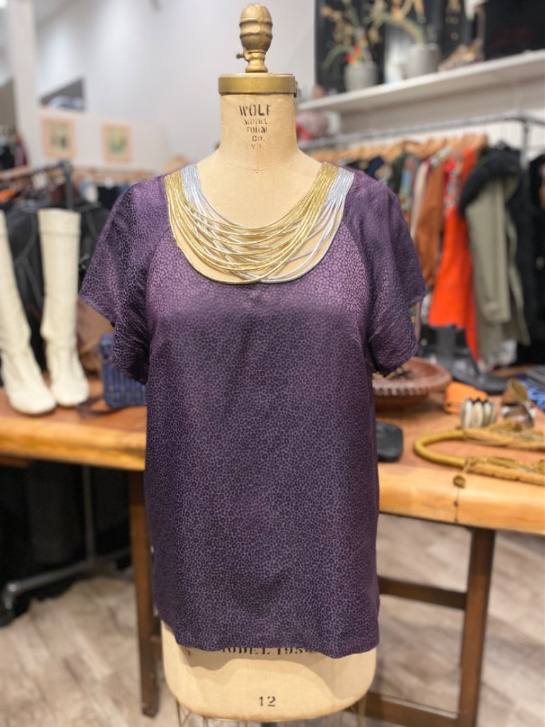 Phillip Lim Purple Silk/Wool Blouse, 10